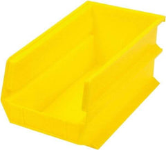 Triton - 14-3/4" Deep, Yellow Polypropylene Hopper Stacking Bin - 7" High x 8-1/4" Wide x 14-3/4" Long - Best Tool & Supply