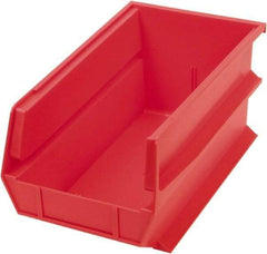 Triton - 14-3/4" Deep, Red Polypropylene Hopper Stacking Bin - 7" High x 8-1/4" Wide x 14-3/4" Long - Best Tool & Supply