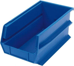 Triton - 14-3/4" Deep, Blue Polypropylene Hopper Stacking Bin - 7" High x 8-1/4" Wide x 14-3/4" Long - Best Tool & Supply