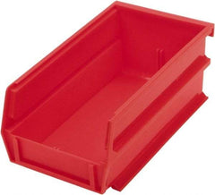 Triton - 7-3/8" Deep, Red Polypropylene Hopper Stacking Bin - 3" High x 4-1/8" Wide x 7-3/8" Long - Best Tool & Supply