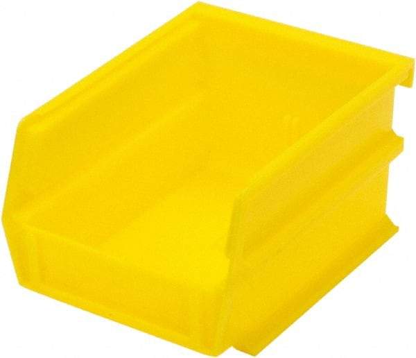 Triton - 5-3/8" Deep, Yellow Polypropylene Hopper Stacking Bin - 3" High x 4-1/8" Wide x 5-3/8" Long - Best Tool & Supply