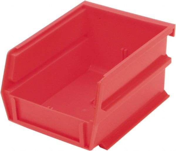 Triton - 5-3/8" Deep, Red Polypropylene Hopper Stacking Bin - 3" High x 4-1/8" Wide x 5-3/8" Long - Best Tool & Supply