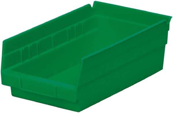 Akro-Mils - 11-5/8" Deep, Green Hopper Shelf Bin - 4" High x 6-5/8" Wide x 11-5/8" Long - Best Tool & Supply