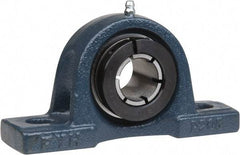 Value Collection - 1-3/16" ID, 6-1/2" OAL x 3-5/16" OAH Pillow Block - 2,540 Lb Static Cap, 4,383 Lb Dyn Cap, 4-3/4" Btw Mnt Hole Ctrs, 1-11/16" Base-to-Ctr Ht, Cast Iron - Best Tool & Supply