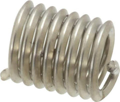 Recoil - 1/4-20 UNC, 1/2" OAL, Free Running Helical Insert - 8 Free Coils, Tanged, Stainless Steel, Bright Finish, 2D Insert Length - Best Tool & Supply