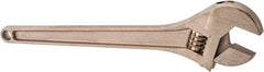 Ampco - 1-11/16" Jaw Capacity, 15" Nonsparking Adjustable Wrench - Aluminum Bronze, Plain Finish - Best Tool & Supply