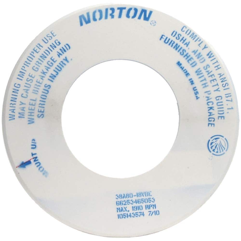 Norton - Tool & Cutter Grinding Wheels Wheel Type: Type 1 Wheel Diameter (Inch): 18 - Best Tool & Supply