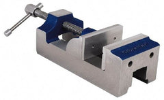 Gibraltar - 4" Jaw Opening Capacity x 1-3/4" Throat Depth, Horizontal Drill Press Vise - 4" Wide Jaw, Stationary Base, Standard Speed, 10-3/4" OAL, Cast Iron - Best Tool & Supply