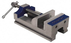 Gibraltar - 3" Jaw Opening Capacity x 1-3/4" Throat Depth, Horizontal Drill Press Vise - 3" Wide Jaw, Stationary Base, Standard Speed, 7-1/2" OAL, Cast Iron - Best Tool & Supply