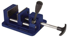 Gibraltar - 3" Jaw Opening Capacity x 1-1/16" Throat Depth, Horizontal Drill Press Vise - 3" Wide Jaw, Stationary Base, Standard Speed, 7-1/4" OAL x 2.975" Overall Height, Cast Iron - Best Tool & Supply