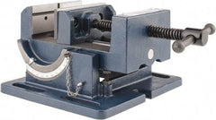 Gibraltar - 4" Jaw Width, 4" Jaw Opening Capacity, Angle Stationary Machine Vise - Manual Operation, 1 Station, 9-7/16" Long x 4-1/2" High x 1-1/2" Deep, 1-1/2" Jaw Height - Best Tool & Supply