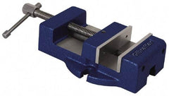 Gibraltar - 4-1/2" Jaw Width, 4" Jaw Opening Capacity, Horizontal Stationary Machine Vise - Manual Operation, 1 Station, 11-1/2" Long x 2-3/8" High x 1-1/4" Deep, 1-1/4" Jaw Height - Best Tool & Supply