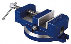 Gibraltar - 4-1/2" Jaw Width, 4" Jaw Opening Capacity, Horizontal Swivel Machine Vise - Manual Operation, 1 Station, 11-1/2" Long x 3-1/2" High x 1-1/4" Deep, 1-1/4" Jaw Height - Best Tool & Supply