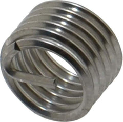 Heli-Coil - M8x1.00 Metric Fine, 8mm OAL, Free Running Helical Insert - 5-7/8 Free Coils, Tanged, 304 Stainless Steel, Bright Finish, 1D Insert Length - Best Tool & Supply