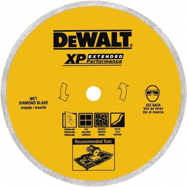 DeWALT - 8" Diam, 5/8" Arbor Hole Diam, Wet & Dry Cut Saw Blade - Diamond-Tipped, Standard Round Arbor - Best Tool & Supply