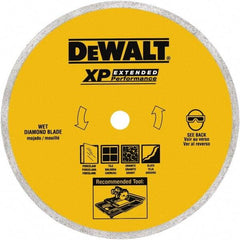 DeWALT - 8" Diam, 5/8" Arbor Hole Diam, Wet & Dry Cut Saw Blade - Diamond-Tipped, Standard Round Arbor - Best Tool & Supply