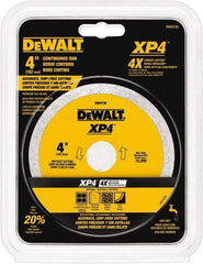 DeWALT - 4" Diam, 5/8 & 7/8" Arbor Hole Diam, Wet & Dry Cut Saw Blade - Diamond-Tipped, Standard Round Arbor - Best Tool & Supply