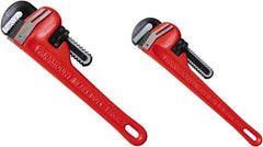 Paramount - 2 Piece, 0" to 1" & 0" to 2", Straight Pipe Wrench Set - Inch Measurement Standard - Best Tool & Supply