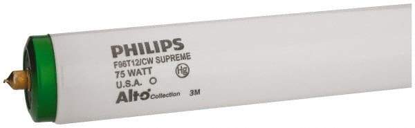 Philips - 75 Watt Fluorescent Tubular Single Pin Lamp - 4,100°K Color Temp, 5,000 Lumens, T12, 12,000 hr Avg Life - Best Tool & Supply