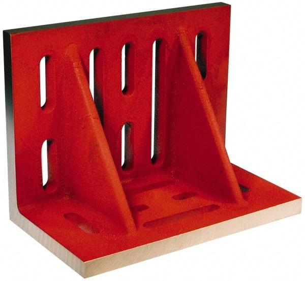 Suburban Tool - 12" Wide x 8" Deep x 9" High Cast Iron Machined Angle Plate - Standard Plate, Through-Slots on Surface, Double Web, 1" Thick, Single Plate - Best Tool & Supply