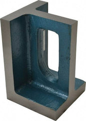 Interstate - 1 Hole, 6" High x 4" Wide x 4" Deep, Right Angle Iron - Semi-Steel, Machined, Parallel to within 0.003" per 6", Square to within 0.004" per 6" - Best Tool & Supply