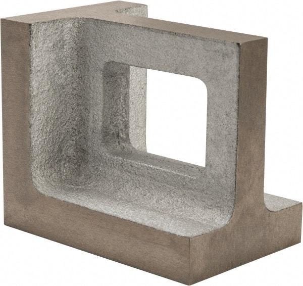 Interstate - 1 Hole, 6" High x 4" Wide x 5" Deep, Right Angle Iron - Semi-Steel, Machined, Parallel to within 0.003" per 6", Square to within 0.004" per 6" - Best Tool & Supply