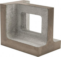 Interstate - 1 Hole, 6" High x 4" Wide x 5" Deep, Right Angle Iron - Semi-Steel, Machined, Parallel to within 0.003" per 6", Square to within 0.004" per 6" - Best Tool & Supply