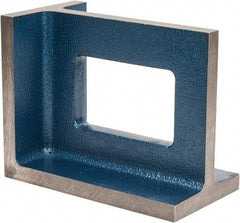 Interstate - 1 Hole, 10" High x 5-1/2" Wide x 8" Deep, Right Angle Iron - Semi-Steel, Machined, Parallel to within 0.003" per 6", Square to within 0.004" per 6" - Best Tool & Supply