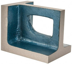 Interstate - 1 Hole, 5" High x 3-3/4" Wide x 4" Deep, Right Angle Iron - Semi-Steel, Precision Ground, Parallel & Square to within 0.0018" per 6" - Best Tool & Supply