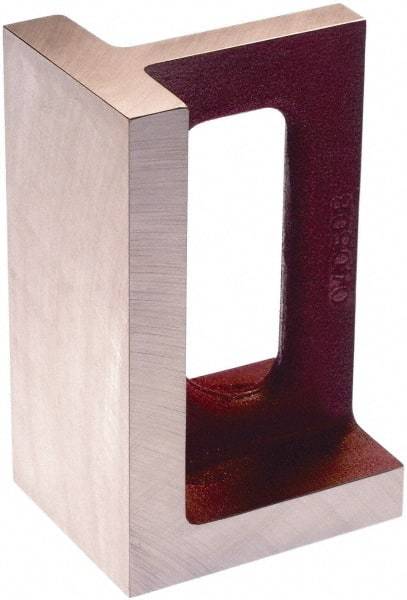 Suburban Tool - 1 Hole, 12" High x 5" Wide x 8" Deep, Right Angle Iron - Cast Iron, Machined, 1-1/4" Thick, Parallel & Square to within 0.002" per 6" - Best Tool & Supply