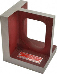 Suburban Tool - 1 Hole, 6" High x 4-1/2" Wide x 5" Deep, Right Angle Iron - Cast Iron, Machined, 7/8" Thick, Parallel & Square to within 0.002" per 6" - Best Tool & Supply