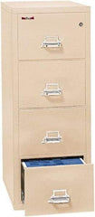 FireKing - 20.81" Wide x 52-3/4" High x 31-9/16" Deep, 4 Drawer Vertical File - Steel, Parchment - Best Tool & Supply