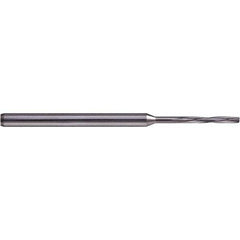 Chucking Reamer: 0.0134″ Dia, 1.9685″ OAL, 0.1575″ Flute Length, Straight Shank, Solid Carbide 4 Flute, RH