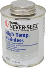 Bostik - 1 Lb Can High Temperature Anti-Seize Lubricant - Stainless Steel, -297 to 2,200°F, Silver Gray, Water Resistant - Best Tool & Supply