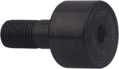 Accurate Bushing - 2-3/4" Roller Diam x 1-1/2" Width, 1" Stud Diam x 2-1/4" Length, Crowned Sealed Stud Cam Follower with Hex - Carbon Steel, 1-1/8" Thread Length, 1-14 Thread, 3-3/4" OAL, 15,280 Lb Dynamic Cap, 16,650 Lb Static Cap - Best Tool & Supply