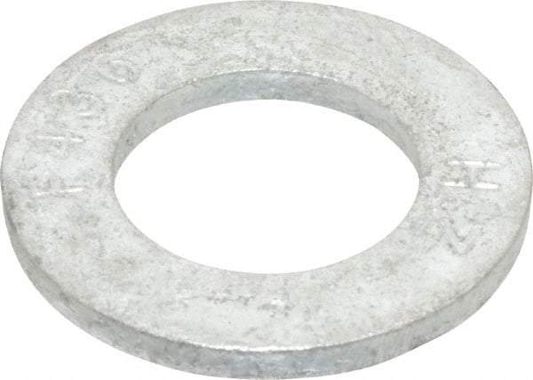 Value Collection - 3/4" Screw, Grade SAE 1035-1050 Steel Standard Flat Washer - 0.805" ID x 1-15/32" OD, 0.177" Thick, Galvanized Finish - Best Tool & Supply