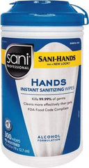 Nice Pak - Pre-Moistened Hand Cleaning Wipes - Canister, 5" x 7-1/2" Sheet Size, White - Best Tool & Supply