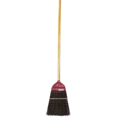 Metal Cap Upright Broom, Brown Poly Fill, 55″ Overall Length - Exact Industrial Supply