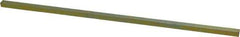 Precision Brand - 12" Long, Gold Dichromate-Plated Key Stock - Medium Carbon Steel - Best Tool & Supply