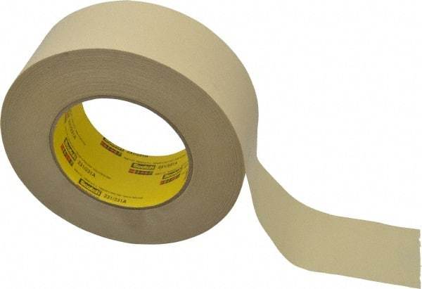 3M - 2" Wide x 60 Yd Long Tan Paper Masking Tape - Series 231, 7.6 mil Thick, 28 In/Lb Tensile Strength - Best Tool & Supply