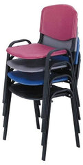 Safco - Black Stackinging Chair - 21 Inch Wide x 18 Inch Deep x 7 Inch High - Best Tool & Supply