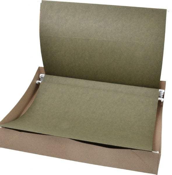 UNIVERSAL - 9-1/2 x 11-3/4", Letter Size, Green, Hanging File Folder - 1/5 Tab Cut Location - Best Tool & Supply