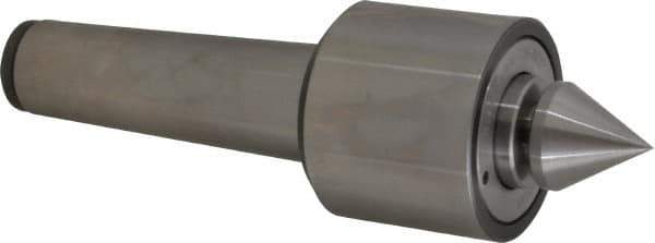 Riten - MT5 Taper Shank, 3-1/16" Head Diam Live Center - 5,500 Max RPM, 2-25/32" Head Length, 1-9/16" Point Diam, 1/4" Point Len, 1,400 Lb Max Workpc, 2-7/16" OAL, Male Point - Best Tool & Supply