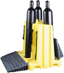 Enpac - Gas Cylinder Carts, Racks, Stands & Holders Type: Six Cylinder Floor Stand Rack Fits Cylinder Diameter: 3; 4; 5; 6; 7; 8; 9; 10 (Inch) - Best Tool & Supply