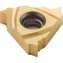 Seco - 16EL External Left Hand 14 NPT Laydown Threading Insert - Grade CP500, TiAlN/TiN Coated Carbide - Best Tool & Supply