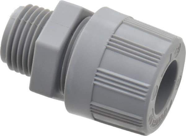 Woodhead Electrical - 12.7 to 14.27mm Capacity, Liquidtight, Straight Strain Relief Cord Grip - 1/2 NPT Thread, Nylon - Best Tool & Supply