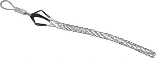 Woodhead Electrical - Flexible Eye, Closed Mesh, Steel Wire Pulling Grip - 7" Mesh, 0.37 to 0.49" Cable Diam - Best Tool & Supply