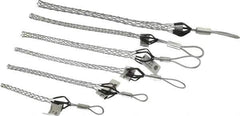 Woodhead Electrical - Flexible Eye, Closed Mesh, Steel Wire Pulling Grip Set - 5-12" Mesh, 1/4 to 1.24" Cable Diam - Best Tool & Supply