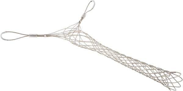 Woodhead Electrical - Double Eye, Closed Mesh, Bronze Wire Pulling Grip - 24" Mesh, 2-1/2 to 3" Cable Diam - Best Tool & Supply