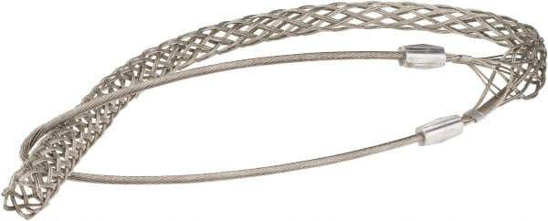 Woodhead Electrical - 1 to 1.24 Inch Cable Diameter, Tinned Bronze, Single Loop Support Grip - 39 Inch Long, 4,720 Lb. Breaking Strength, 29 Inch Mesh Length - Best Tool & Supply